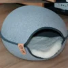 Kapsuła Cat House z filcu „Błękitnoszary” — zdjęcie 2 Kapsuła Cat House z filcu „Błękitnoszary” — zdjęcie 2