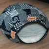 Kapsuła Cat House z filcu „Geometryczny czarno-biały” — zdjęcie 2 Kapsuła Cat House z filcu „Geometryczny czarno-biały” — zdjęcie 2