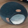Kapsuła Cat House z filcu „Nocny granat” — zdjęcie 2 Kapsuła Cat House z filcu „Nocny granat” — zdjęcie 2