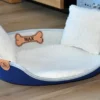 Legowisko owalne z neoprenu „Niebieski z połyskiem” — zdjęcie 3 Legowisko owalne z neoprenu „Niebieski z połyskiem” — zdjęcie 3